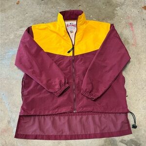 Game Sportswear Burgundy & Yellow Windbreaker Zip Jacket Y2K Vintage Streetwear